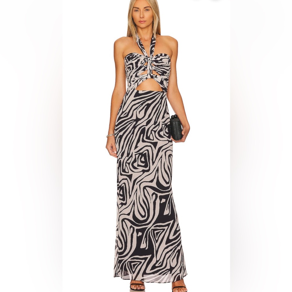 RONNY KOBO LOPTE DRESS IN ZEBRA Size Small NWT